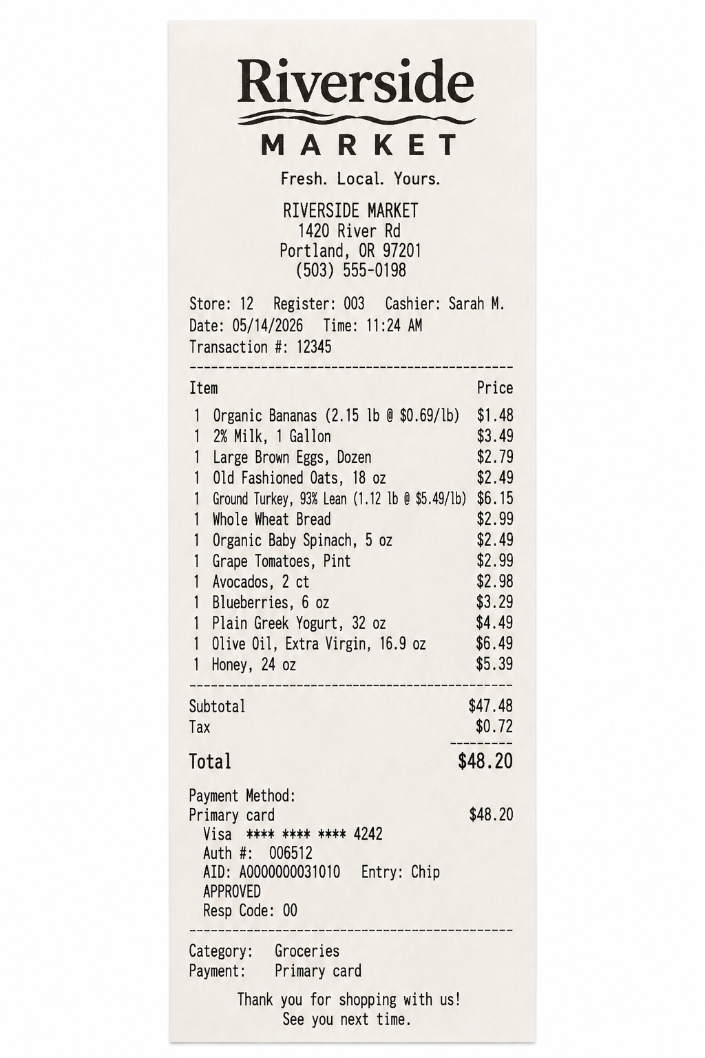 SnapTally receipt capture screen